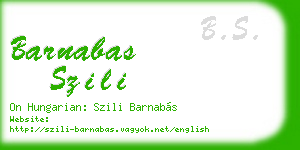 barnabas szili business card