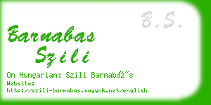 barnabas szili business card